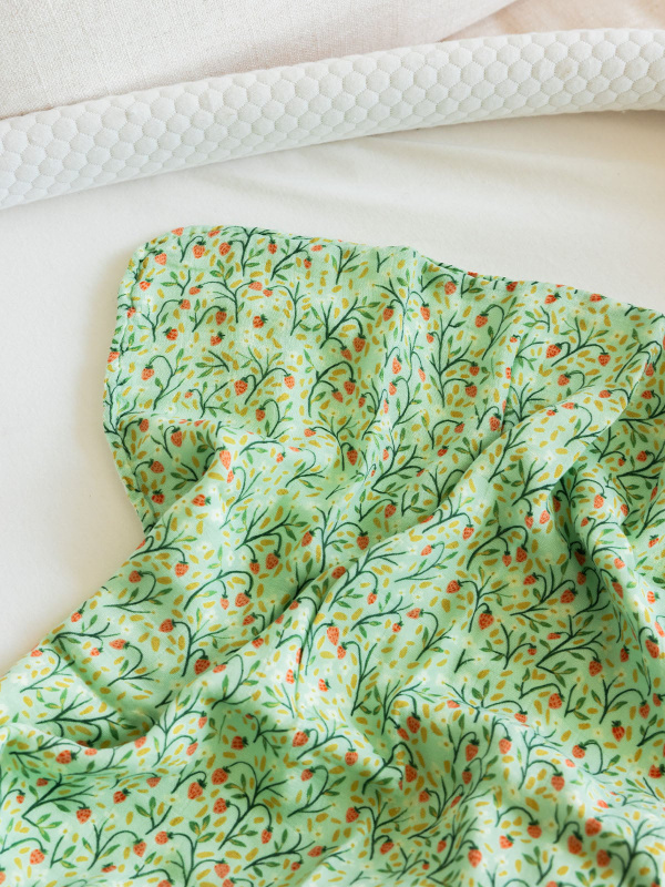 Strawberry Meadow Baby Burp Cloths – Muslin Set of 2, 1 of 3