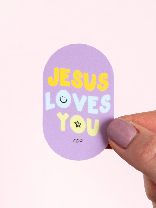 Jesus Loves You Decal Sticker, 1 of 4