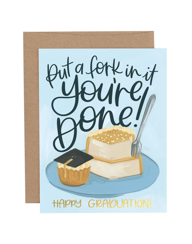 Put A Fork In It Graduation Greeting Card - 1canoe2 Put A Fork In It Graduation Greeting Card - 1canoe2