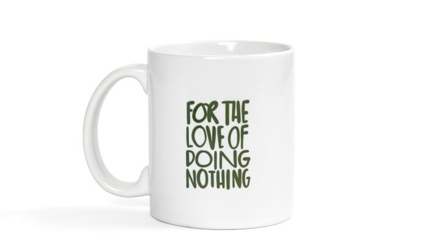 For The Love of Doing Nothing Medium Ceramic Mug , 1 of 2