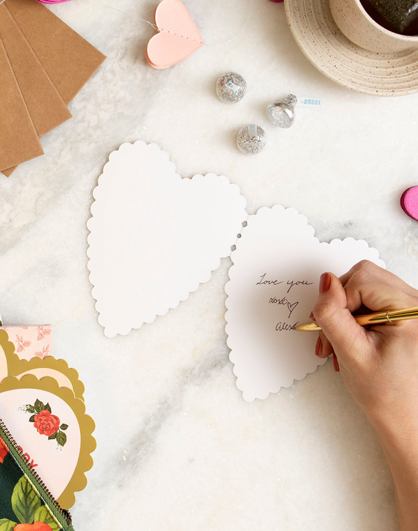 Pink Rose Heart Specialty Greeting Card, 3 of 3