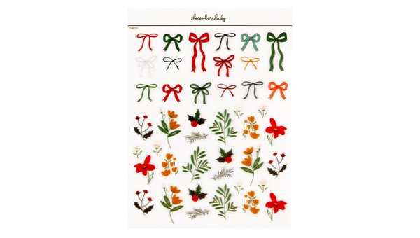 Florals and Bows 6×8 Clear Sticker Sheet, 1 of 3