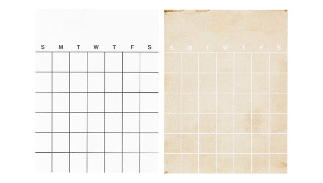Calendar Notepad - 3×4 White & Aged, 1 of 3