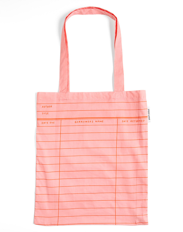 Pink Library Card Lightweight Foldable Tote Bag, 5 of 6