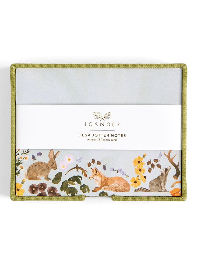 Flora & Fauna Desk Jotter – Flat Notes Set + Organizer Box, 2 of 4