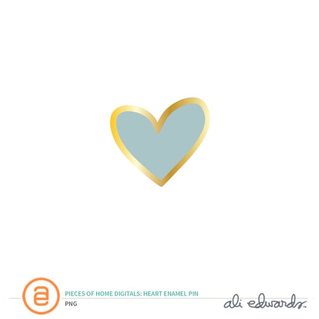 Pieces of Home Digital Heart Pin, 1 of 1