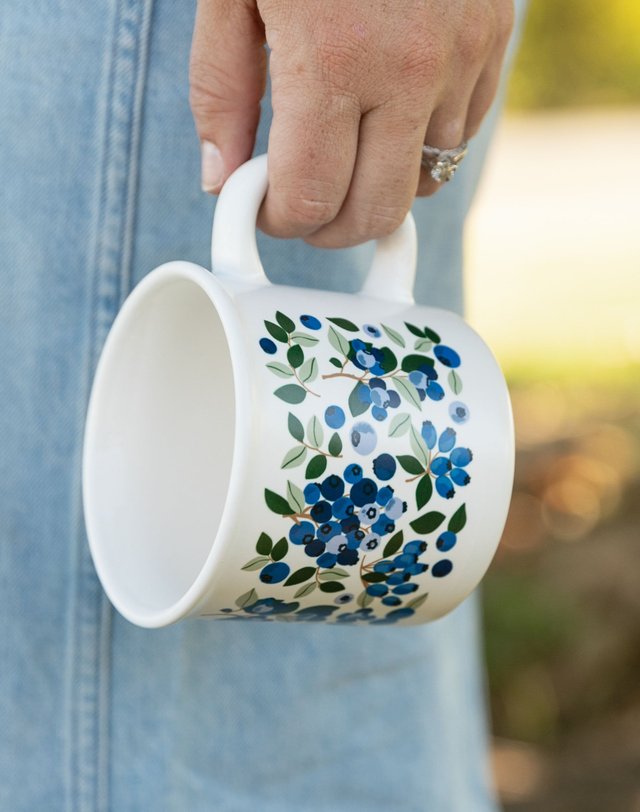Blueberry Field 14oz Ceramic Coffee Mug, 2 of 5