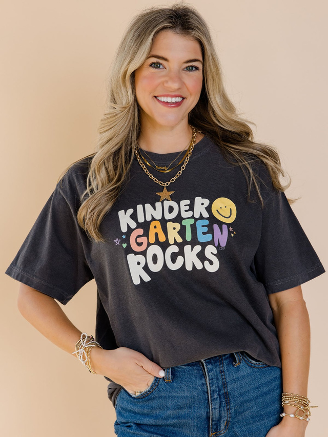 Kindergarten Rocks Tee - Pepper, 1 of 4