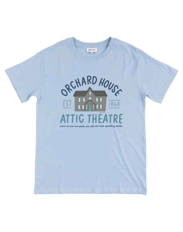 Orchard House Attic Theatre Tee - Hydrangea, 4 of 4