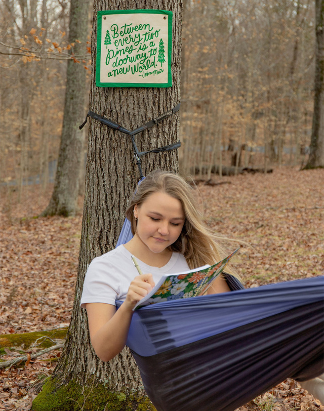Pines Embroidered Canvas Banner, 6 of 7