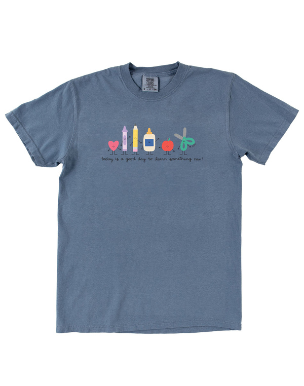 Good Day To Learn Tee - Blue Jean, 2 of 2
