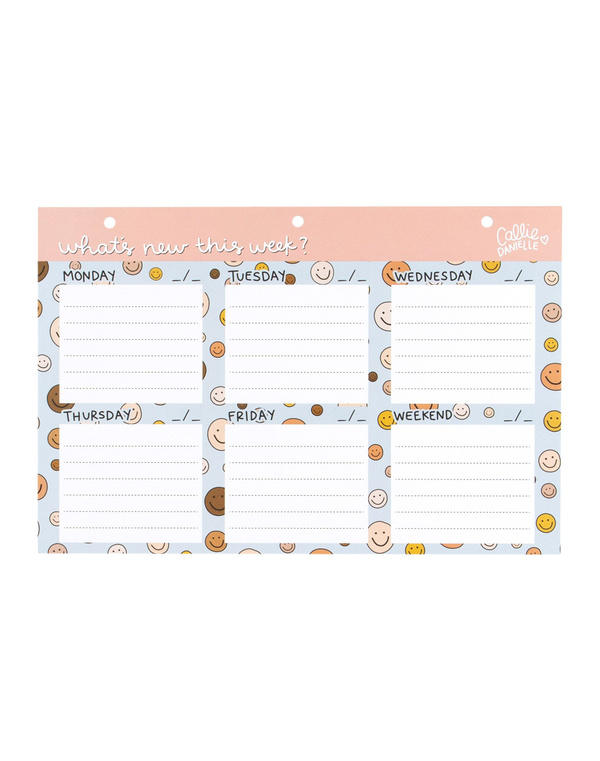 Inclusive Smileys Weekly Desk Pad, 1 of 4