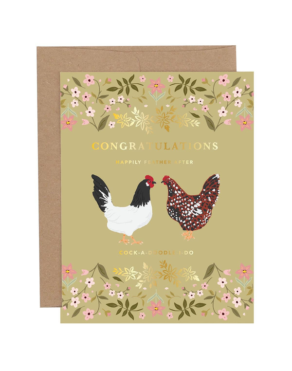 Happily Feather After Congratulations Greeting Card, 3 of 3