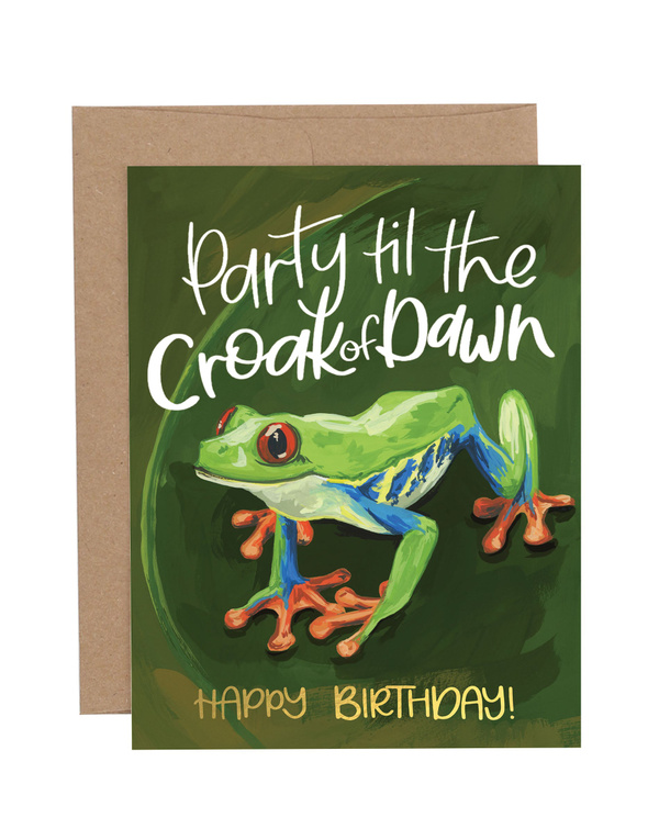 Croak of Dawn Birthday Greeting Card, 1 of 1