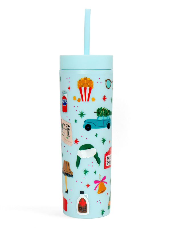 Christmas Movie Favorites 16oz Skinny Acrylic Tumbler - Mint, 4 of 4