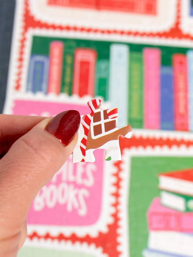 Merry Bookmas Stamps - 500 Piece Christmas Jigsaw Puzzle, 3 of 6