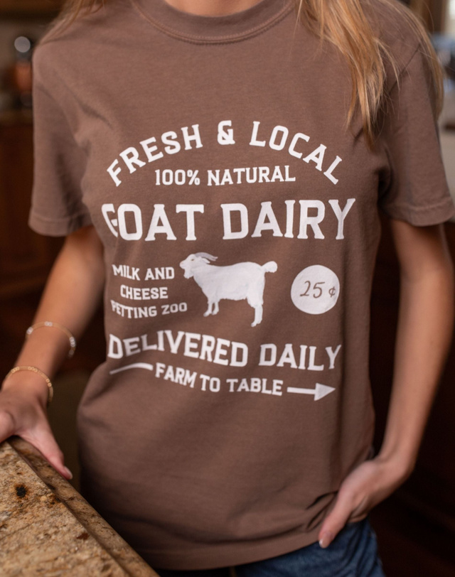 Goat Farmers Market Tee - Espresso, 1 of 4