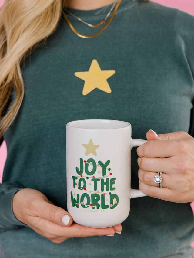 Joy to the World Christmas Tall Ceramic Mug, 2 of 6