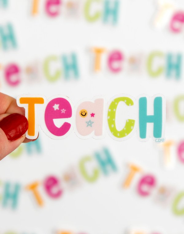 Teach Clear Decal Sticker, 1 of 3