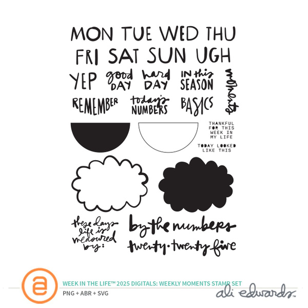 Week In The Life™ 2025 Weekly Moments Digital Stamp Set , 1 of 1