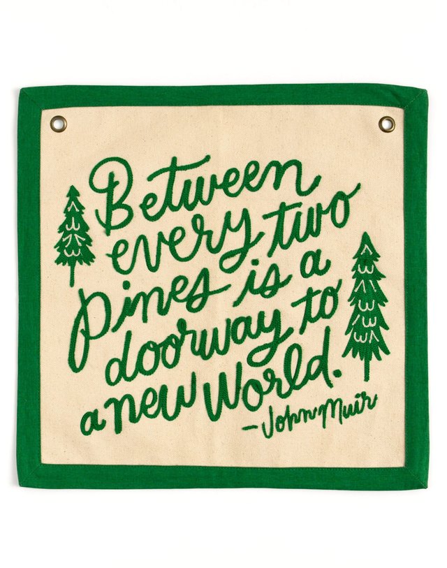 Pines Embroidered Canvas Banner, 2 of 7