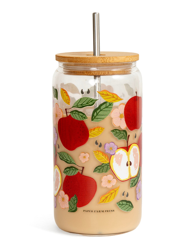 Apple Tree Glass Can, 1 of 2