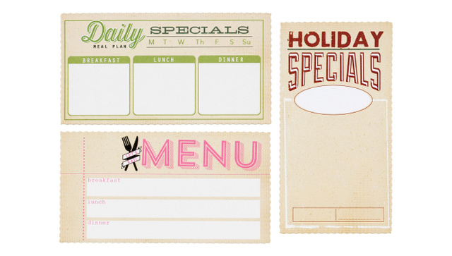 Menu Sticker Set, 1 of 2