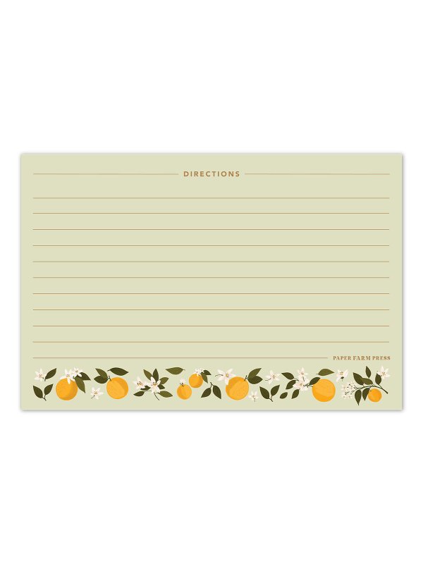 Orange Orchard Recipe Cards - Set of 50, 2 of 2