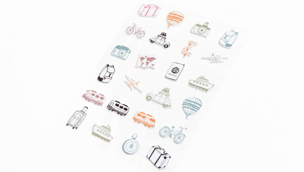 Travel Transportation Puffy Sticker Sheet, 2 of 2