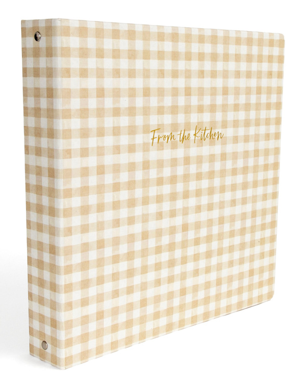 Beige Gingham Large Recipe Binder, 7 of 7
