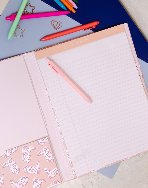 Western Cowgirl Boots Clipfolio with Lined Notepad, 6 of 7