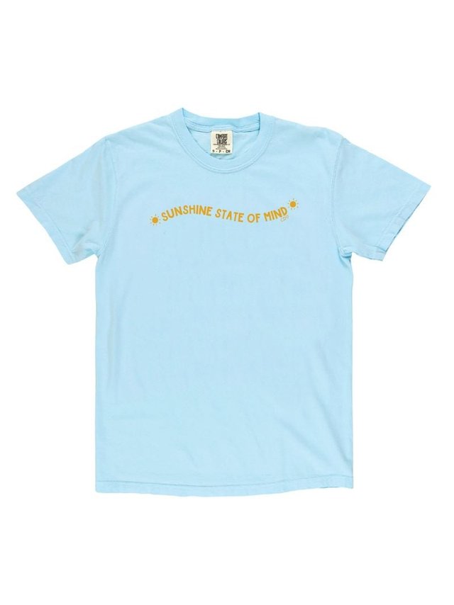 Sunshine State of Mind Coastal Tee - Chambray, 4 of 5