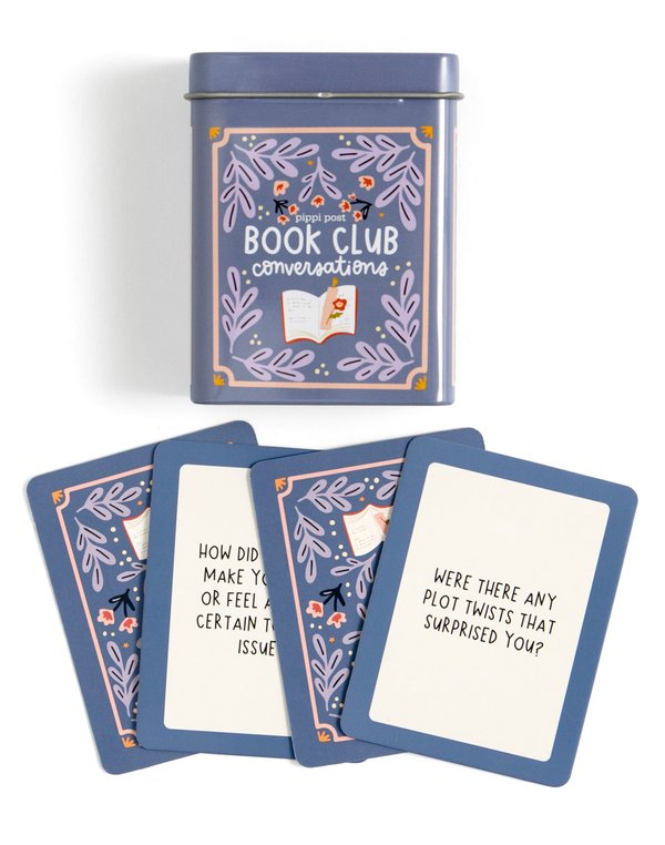 Book Club Reading Conversation Game - Deck of Cards + Storage Tin, 7 of 8