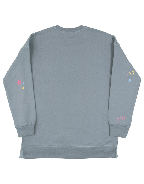 Howdy Cowgirl Boots - Callie Tunic Sweatshirt - Dusty Blue, 5 of 9