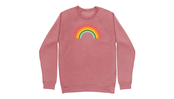 Rainbow Sweatshirt - Mauve , 1 of 2