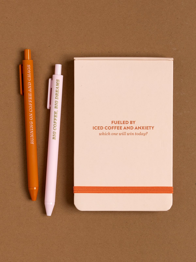 Fueled by Iced Coffee & Anxiety Lined Pocket Notepad, 3 of 3