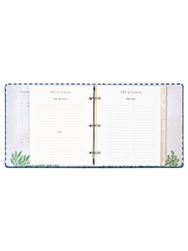 Navy Gingham Petite Recipe Binder, 6 of 11