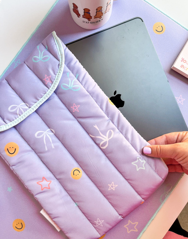 Smiley Faces & Coquette Bows Laptop Sleeve, 5 of 7