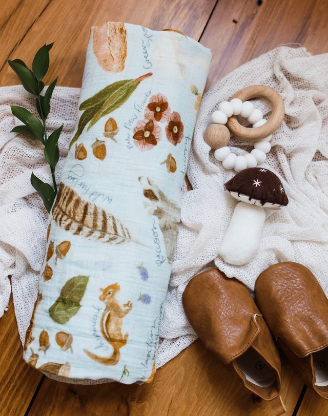 Flora & Fauna Baby Swaddle, 5 of 8