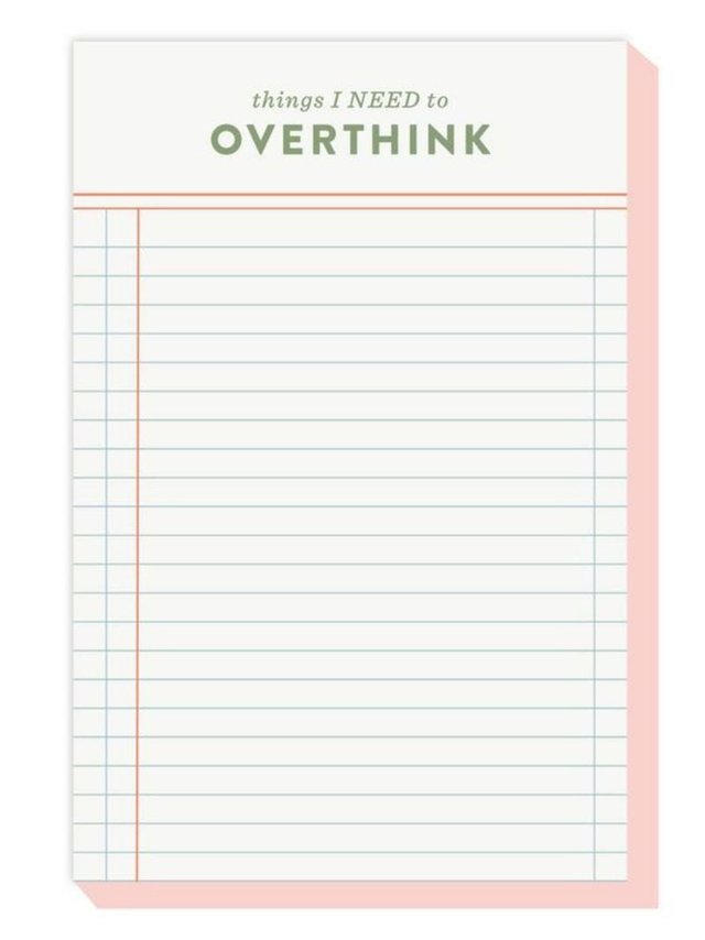 Things I Need To Overthink 4×6 Notepad, 1 of 3