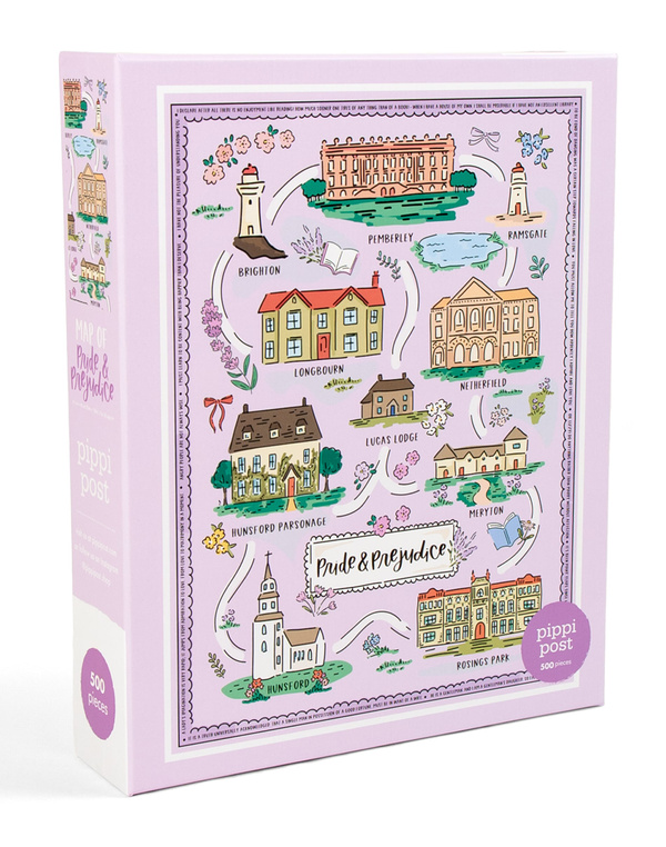 Pride & Prejudice Map - 500 Piece Jigsaw Puzzle, 1 of 8