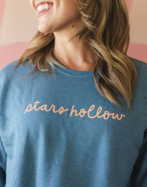 Stars Hollow in the Fall Sweatshirt - Heather Slate, 2 of 4