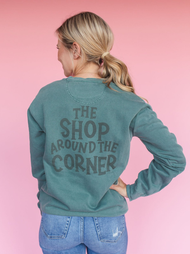 The Shop Around the Corner Sweatshirt - Blue Spruce, 3 of 6