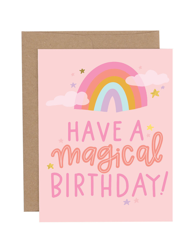 Have A Magical Rainbow Birthday Greeting Card, 1 of 1