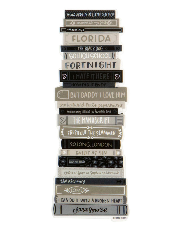 Poetry Book Stack Transparent Bookmark, 1 of 2