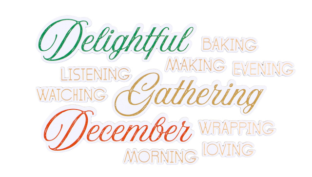 December Daily® 2026 Large Chipboard Words, 1 of 4