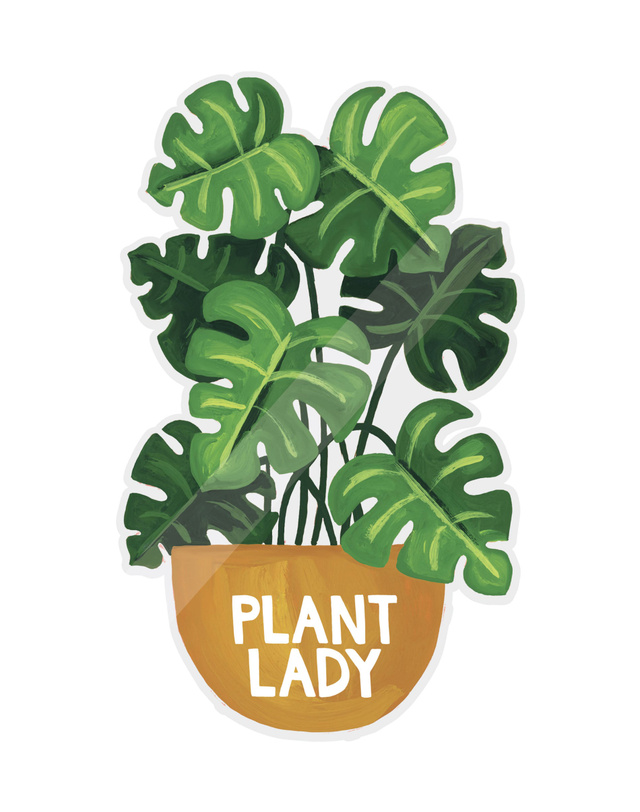 Plant Lady Clear Decal Sticker, 4 of 5