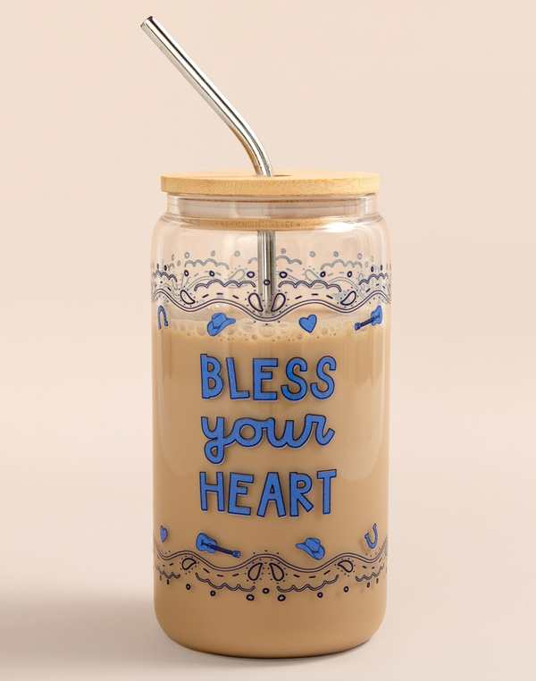 Bless Your Heart Western Glass Can, 2 of 2