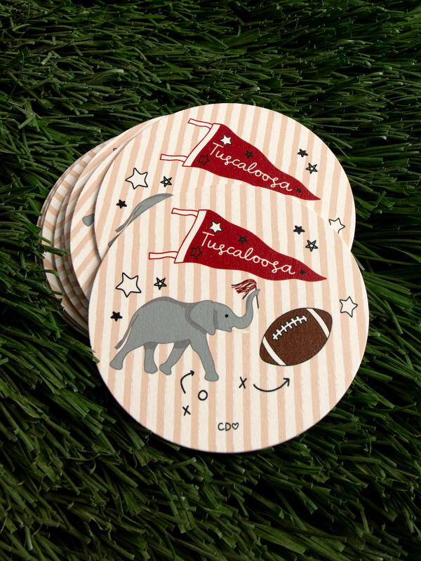 Tuscaloosa Football Game Day Paper Coasters - Set of 10, 1 of 3