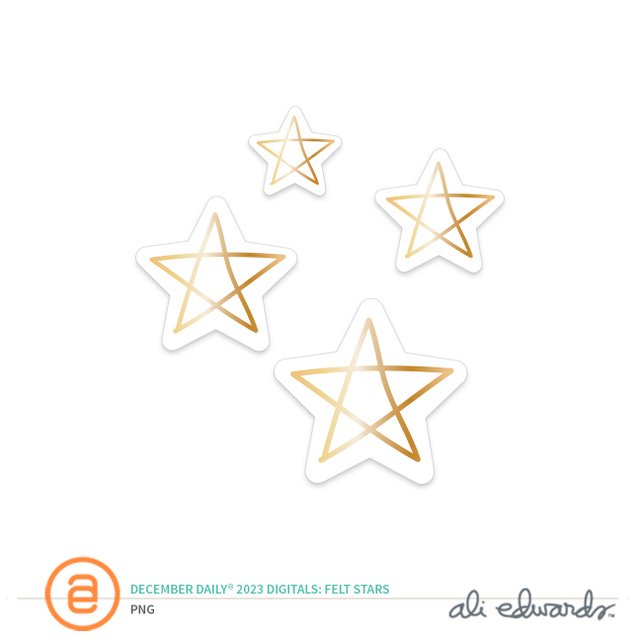 December Daily® 2023 Digital Felt Stars, 1 of 1